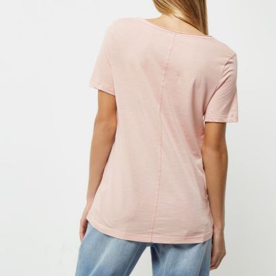 Pink scoop neck t-shirt